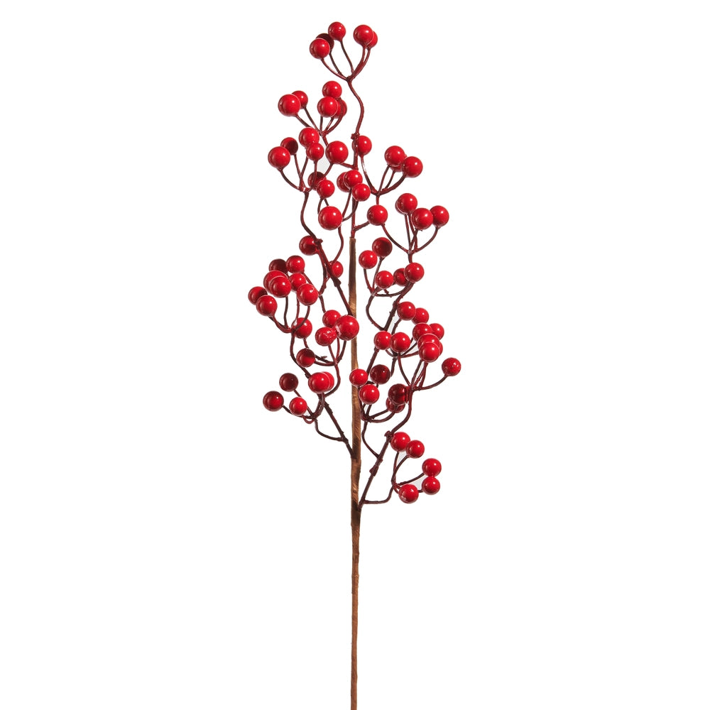 22" Red Berry Spray
