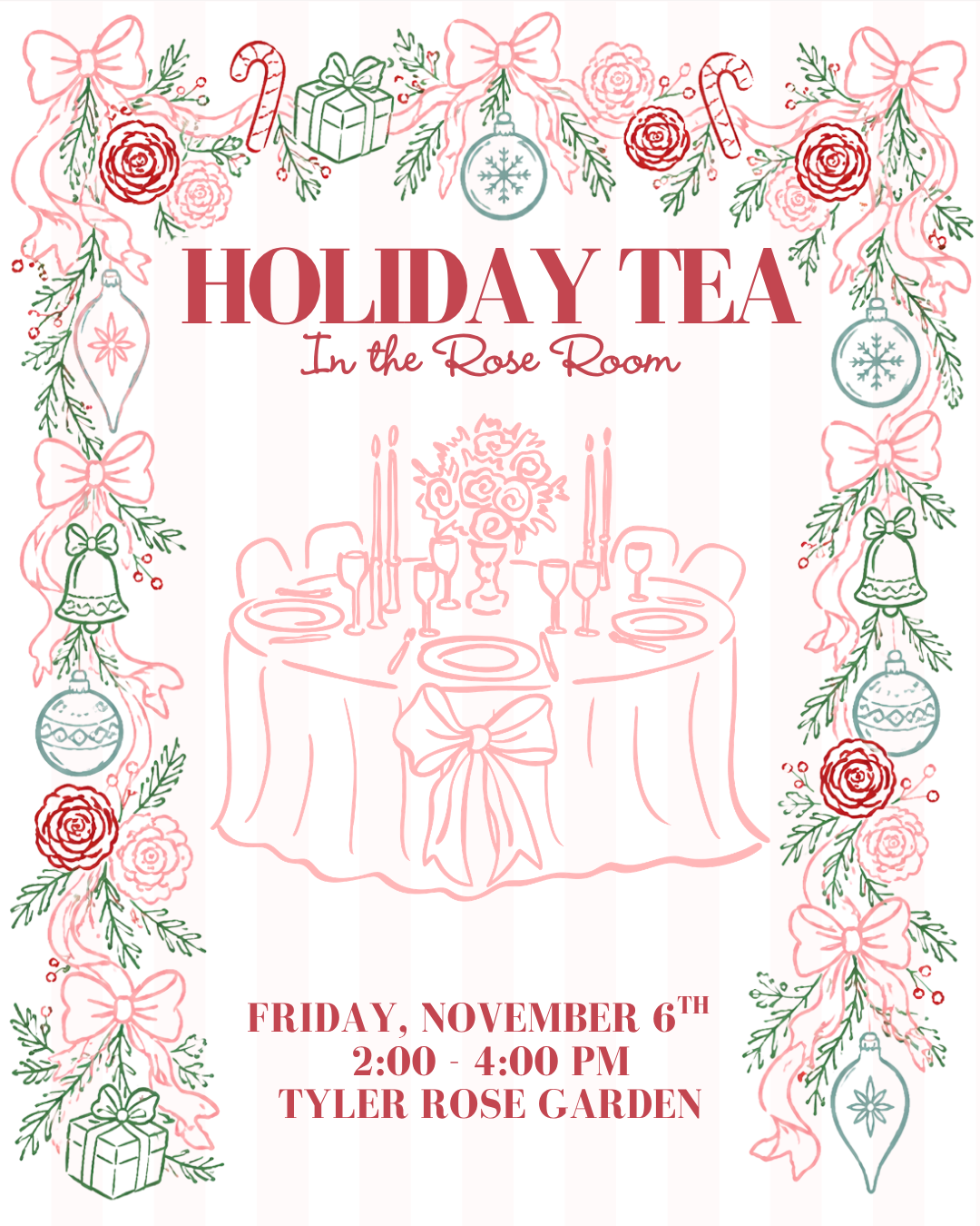 Holiday Tea in the Rose Room