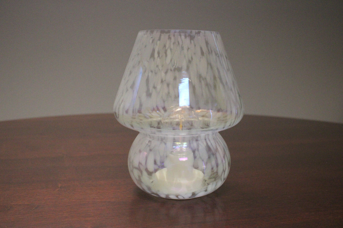 Mushroom Shaped Glass Table Lamp