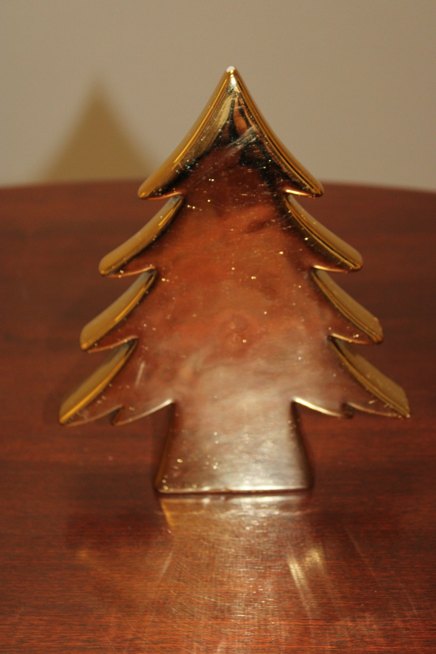 6" Gold, Glass Christmas tree table toppers