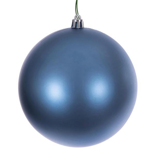 10" Denim Blue Matte Ball Ornament