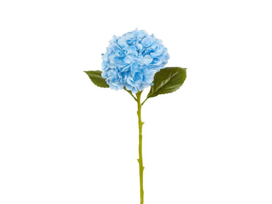 19" Real Touch Light Blue Hydrangea Stem