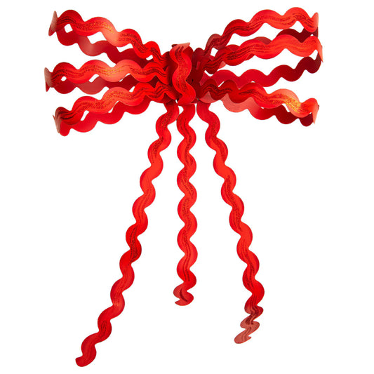 Large Red Ric Rac Bow
