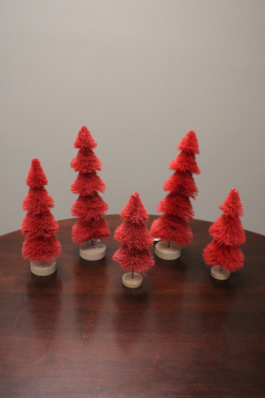 5-Tier Red Bottle Brush Tree