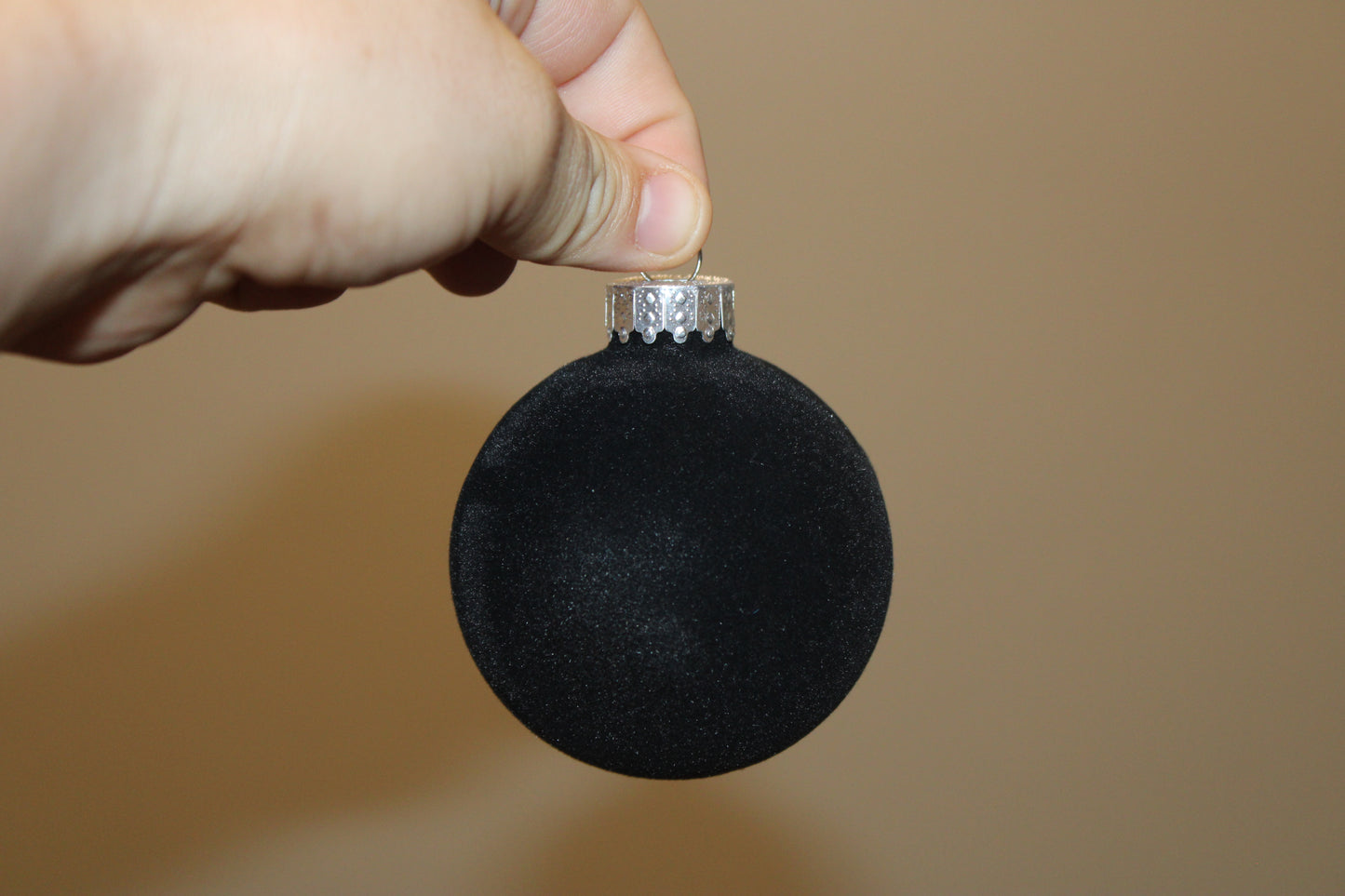 8-Count black glass 2.5" ornament balls