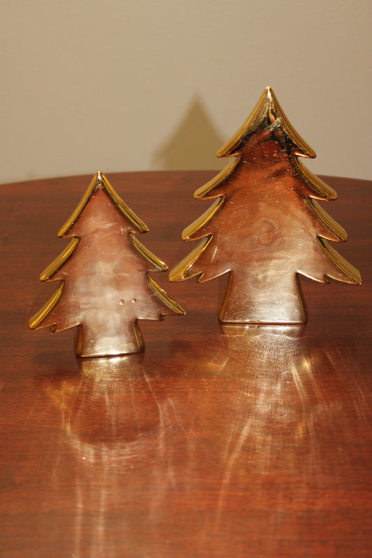 4-5" Gold, Glass Christmas tree table toppers