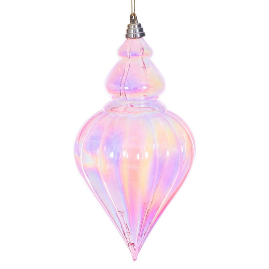 12" Pink Iridescent Drop