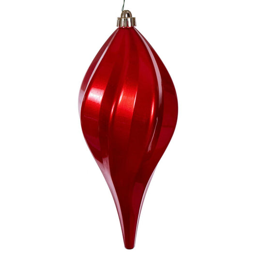 12" Red Candy Swirl Drop