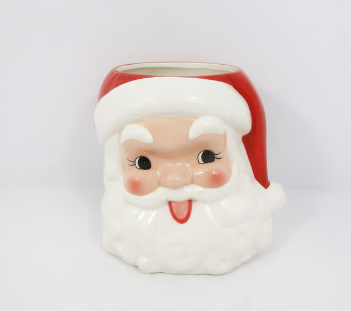 8" Santa Head Planter