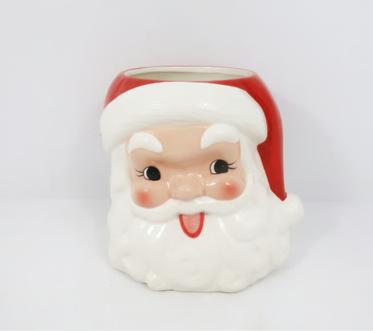 8" Santa Head Planter