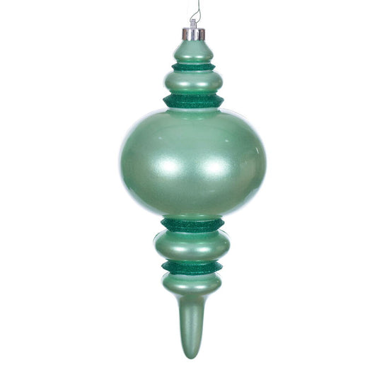 13" Seafoam Candy Glitter Finial