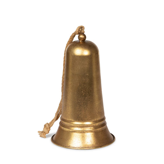 Carillon Antique Gold Metal Bell 10"