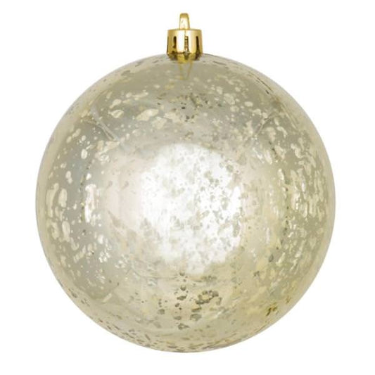 4" Champagne Shiny Mercury Ball Ornament